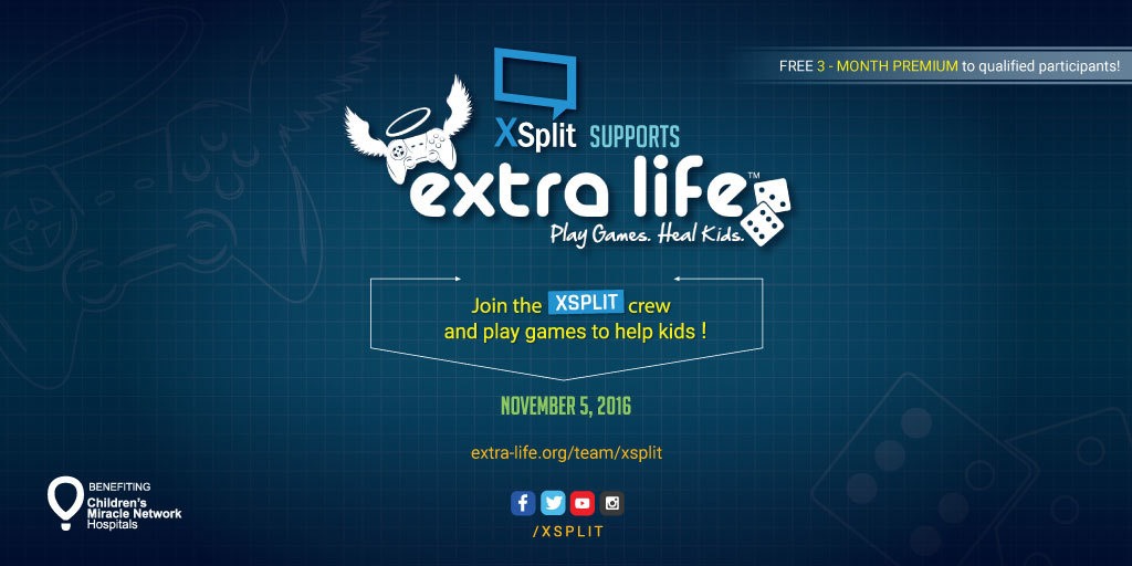 XSplit is ALL OUT for Extra Life 2016