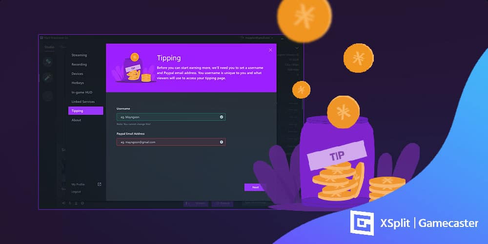 Tipping is now in XSplit Gamecaster V4